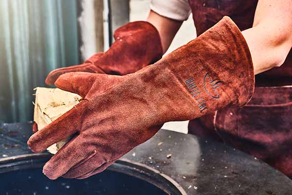 BBQ Handschoenen leer bruin
